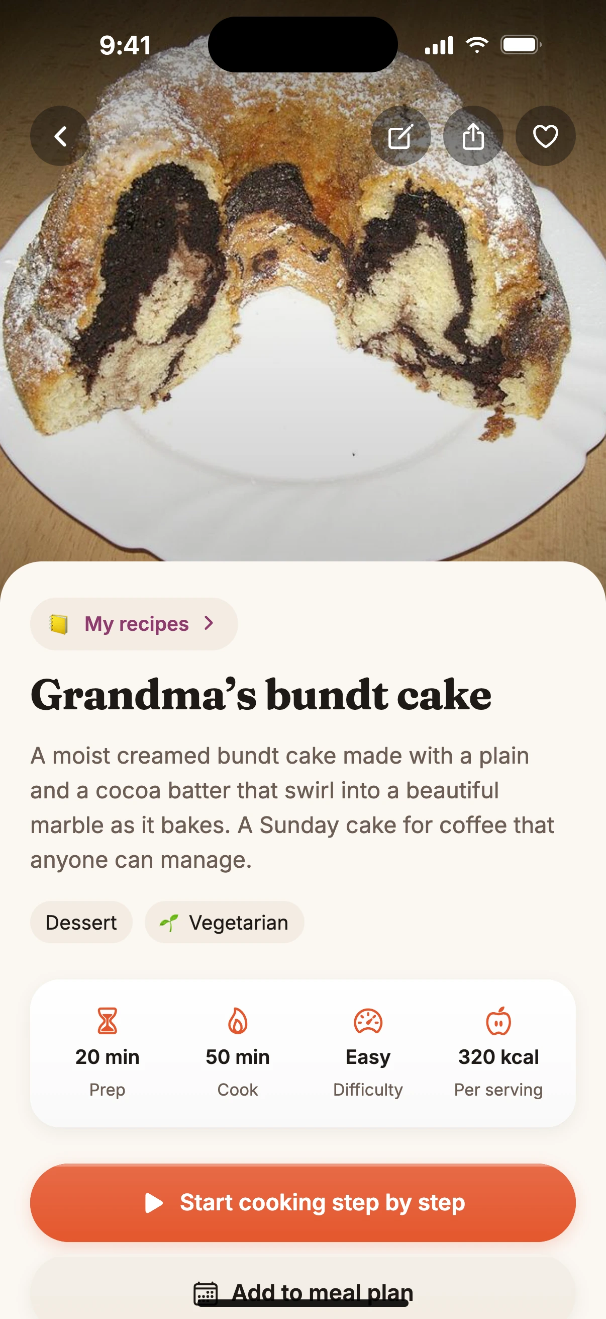 Your own recipes, finally in one place.